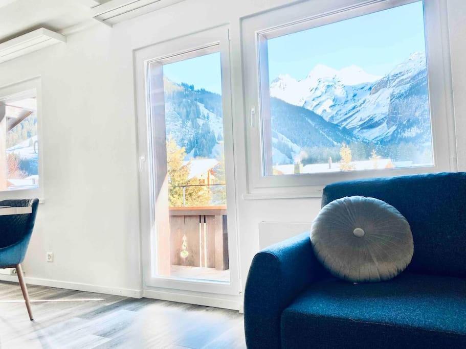 Unique Penthouse With Gallery And Mountain View Кандерстег Екстериор снимка