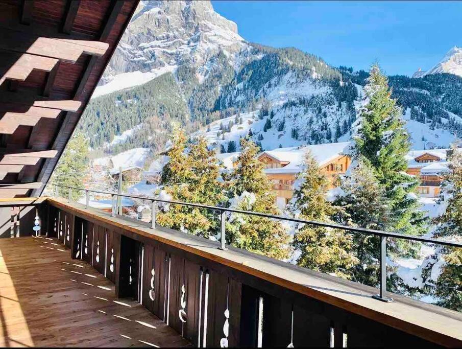 Unique Penthouse With Gallery And Mountain View Кандерстег Екстериор снимка