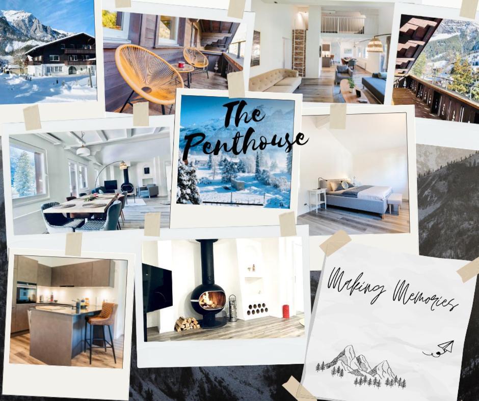 Unique Penthouse With Gallery And Mountain View Кандерстег Екстериор снимка